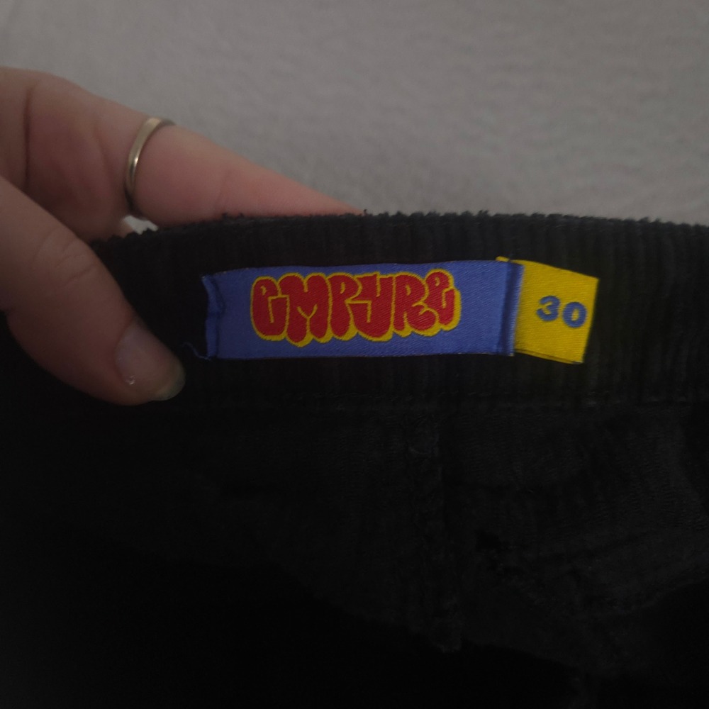 Empyre Pants Mens 30x28 Black Corduroy Cargo Skate Straight Multi Pocket Y2K - Picture 6 of 10